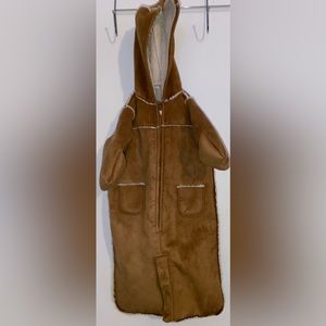 Infant Faux suede infant snow suit